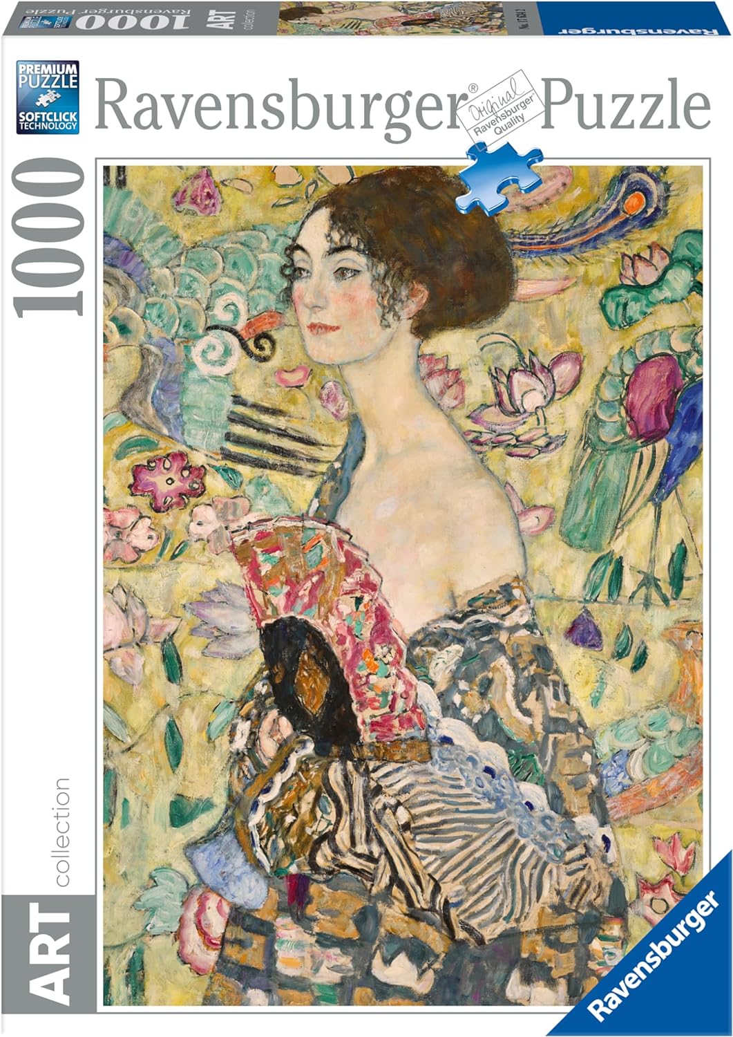 Ravensburger Art Collection Klimt Lady With A Fan 1000 Piece Puzzle image 0